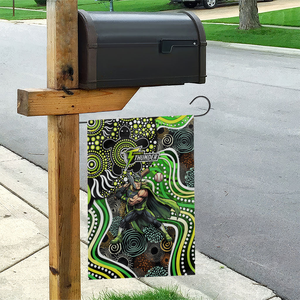 Sydney Thunder Garden Flag Indigenous Dot Art Superhero Batter Tribal Pattern
