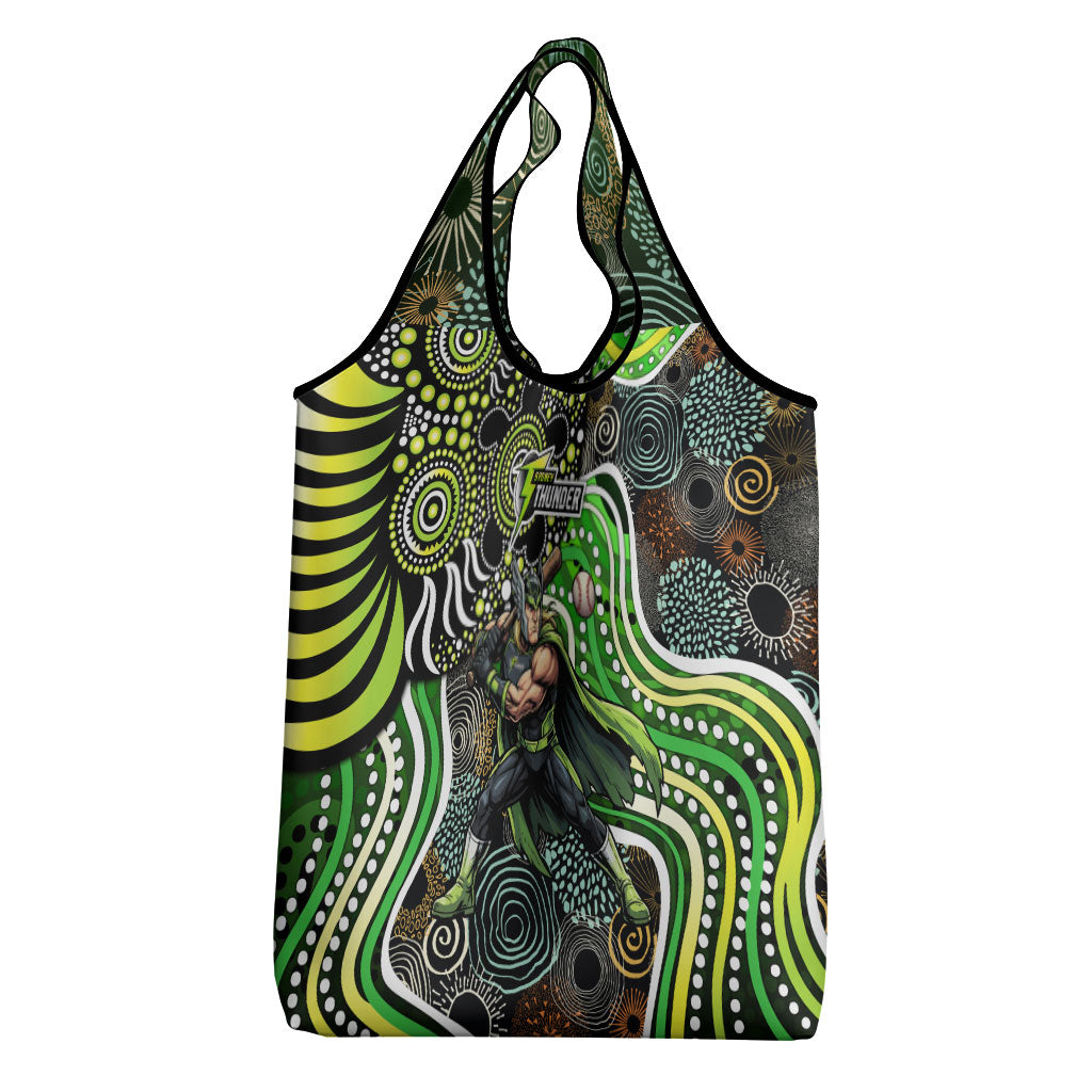 Sydney Thunder Grocery Bag Indigenous Dot Art Superhero Batter Tribal Pattern