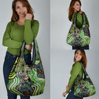 Sydney Thunder Grocery Bag Indigenous Dot Art Superhero Batter Tribal Pattern