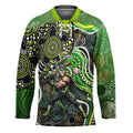 Sydney Thunder Hockey Jersey Indigenous Dot Art Superhero Batter Tribal Pattern
