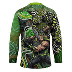 Sydney Thunder Hockey Jersey Indigenous Dot Art Superhero Batter Tribal Pattern