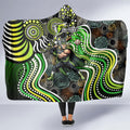 Sydney Thunder Hooded Blanket Indigenous Dot Art Superhero Batter Tribal Pattern