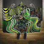 Sydney Thunder Hooded Blanket Indigenous Dot Art Superhero Batter Tribal Pattern