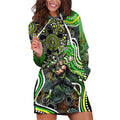 Sydney Thunder Hoodie Dress Indigenous Dot Art Superhero Batter Tribal Pattern