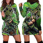Sydney Thunder Hoodie Dress Indigenous Dot Art Superhero Batter Tribal Pattern