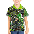 Sydney Thunder Kid Hawaiian Shirt Indigenous Dot Art Superhero Batter Tribal Pattern