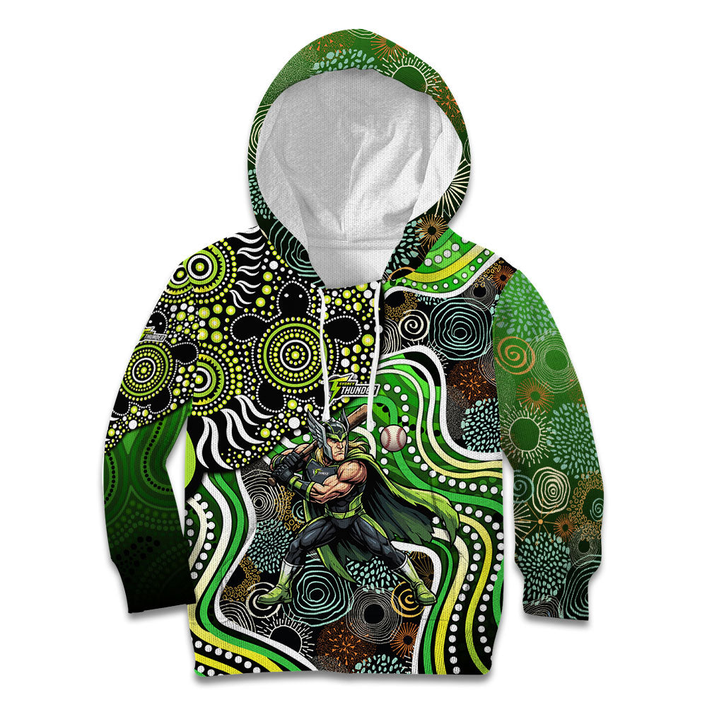 Sydney Thunder Kid Hoodie Indigenous Dot Art Superhero Batter Tribal Pattern