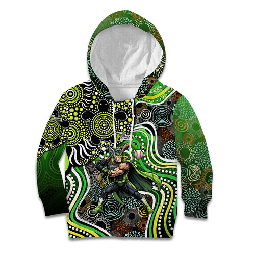 Sydney Thunder Kid Hoodie Indigenous Dot Art Superhero Batter Tribal Pattern