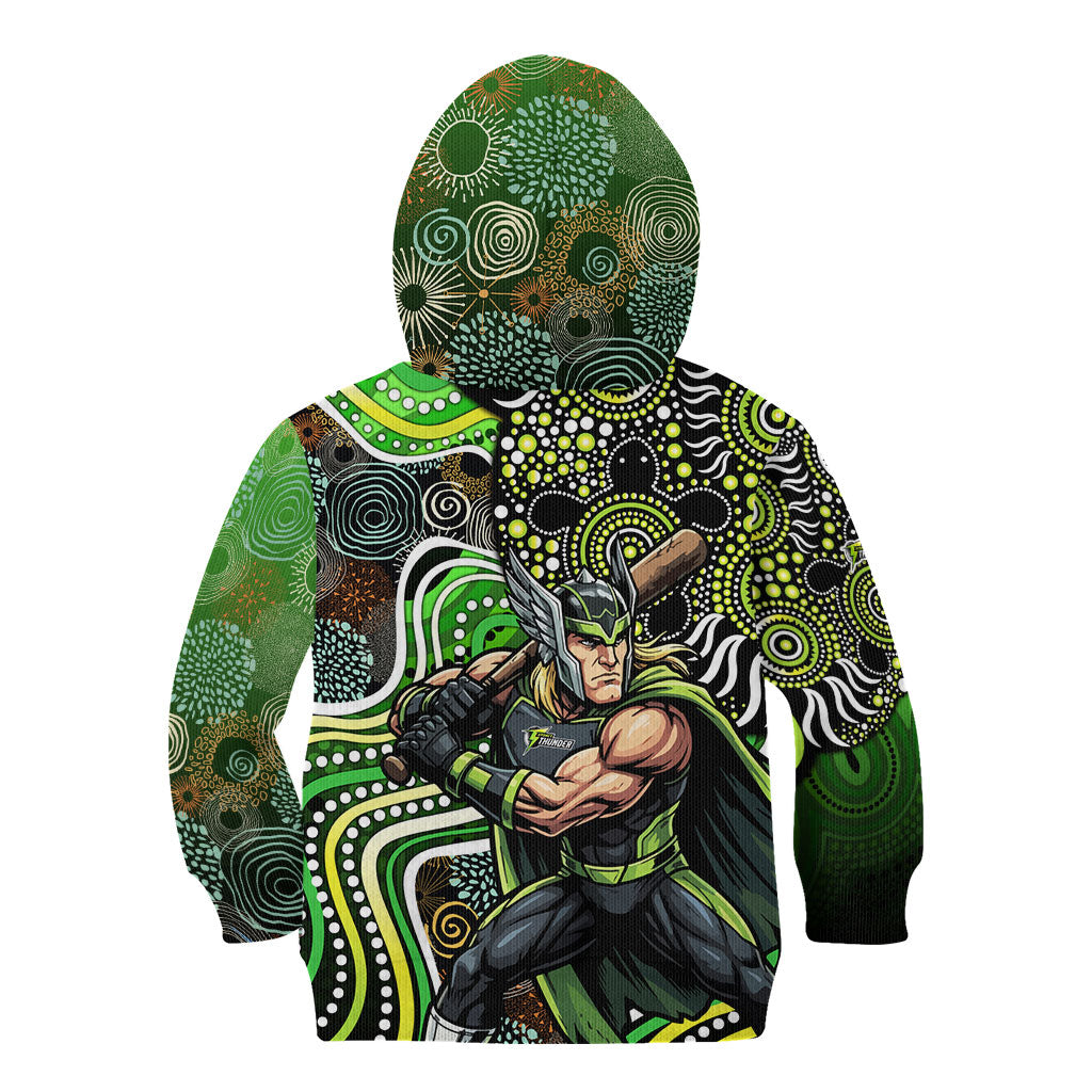 Sydney Thunder Kid Hoodie Indigenous Dot Art Superhero Batter Tribal Pattern