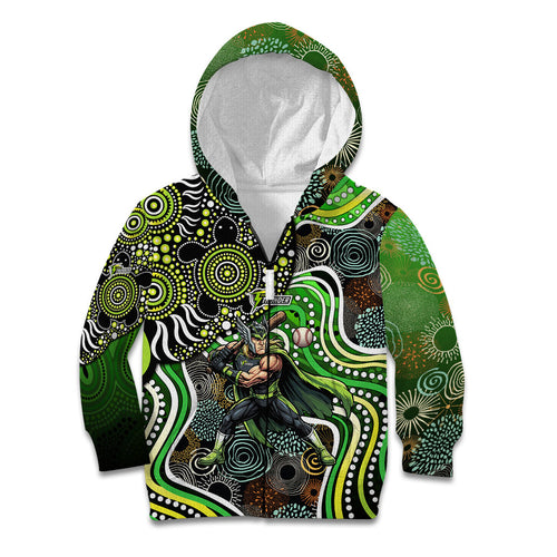 Sydney Thunder Kid Hoodie Indigenous Dot Art Superhero Batter Tribal Pattern