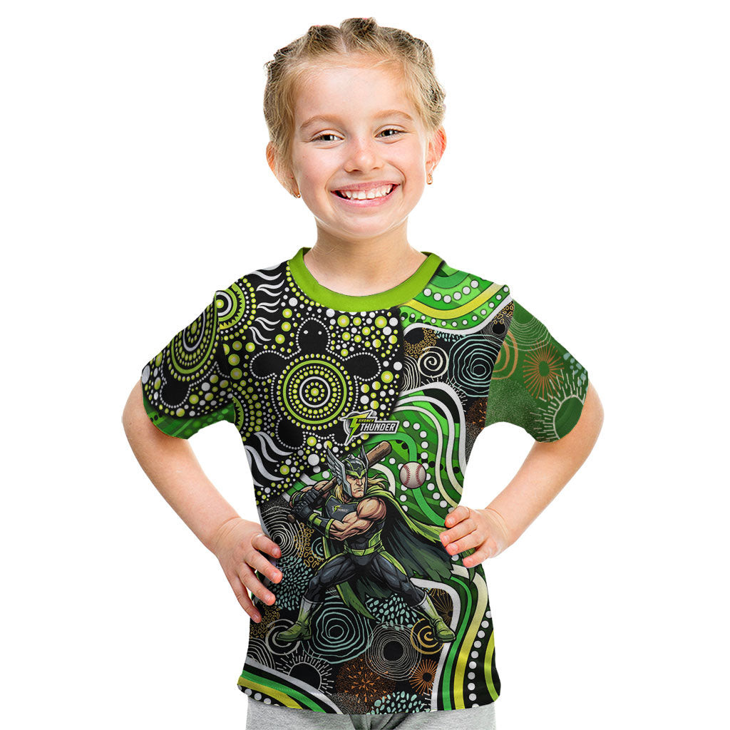 Sydney Thunder Kid T Shirt Indigenous Dot Art Superhero Batter Tribal Pattern
