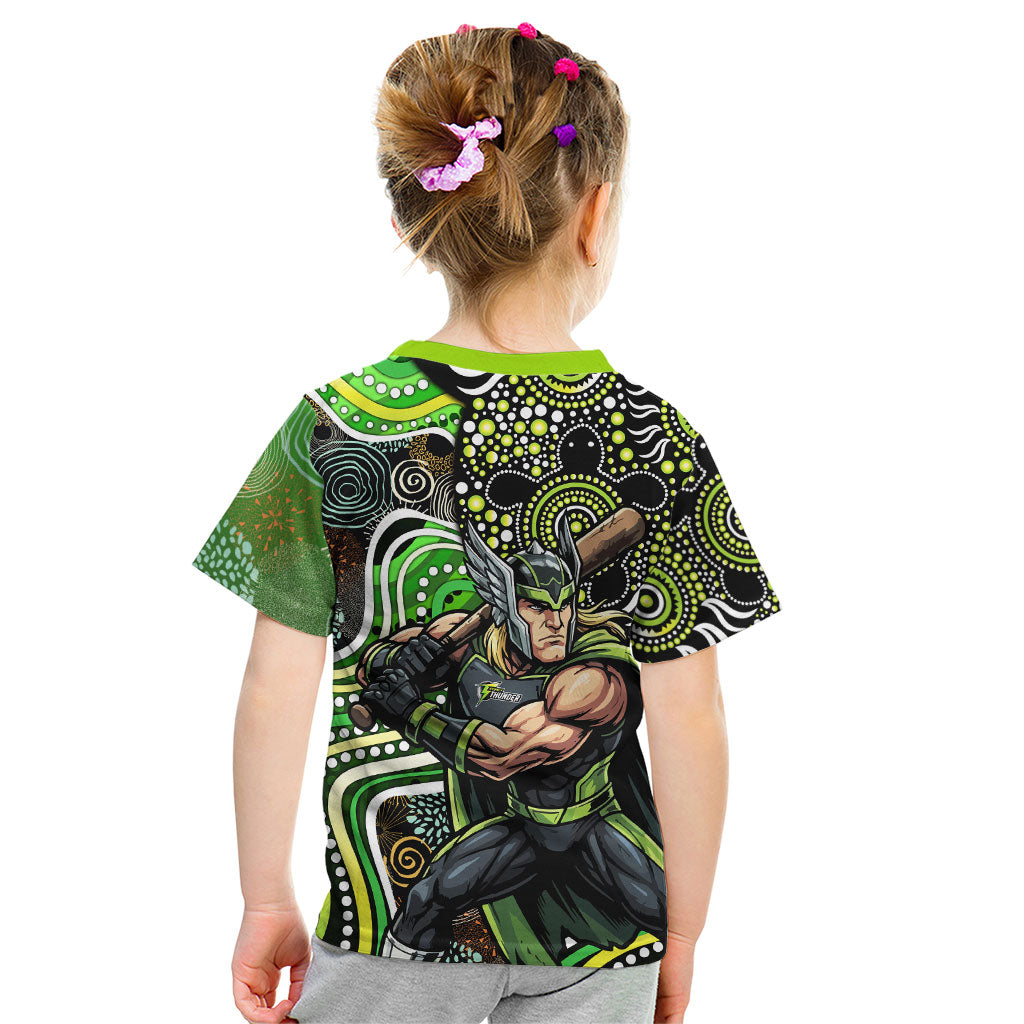 Sydney Thunder Kid T Shirt Indigenous Dot Art Superhero Batter Tribal Pattern