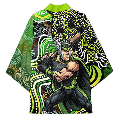 Sydney Thunder Kimono Indigenous Dot Art Superhero Batter Tribal Pattern