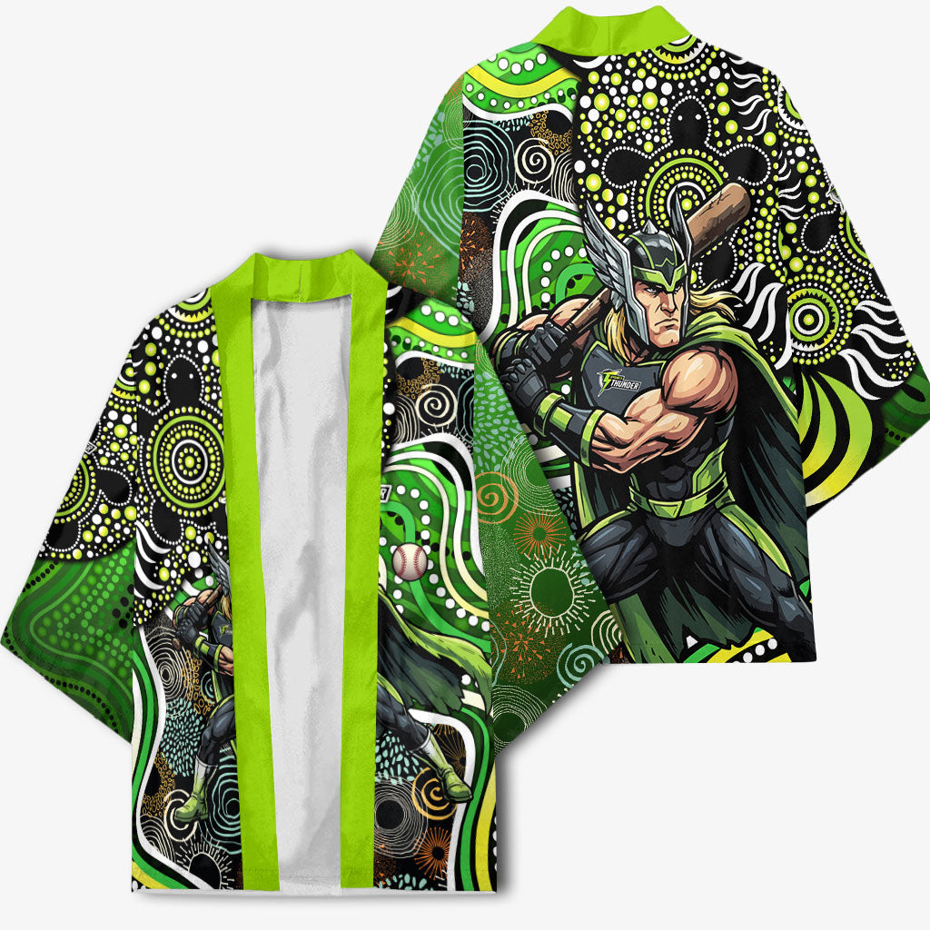 Sydney Thunder Kimono Indigenous Dot Art Superhero Batter Tribal Pattern