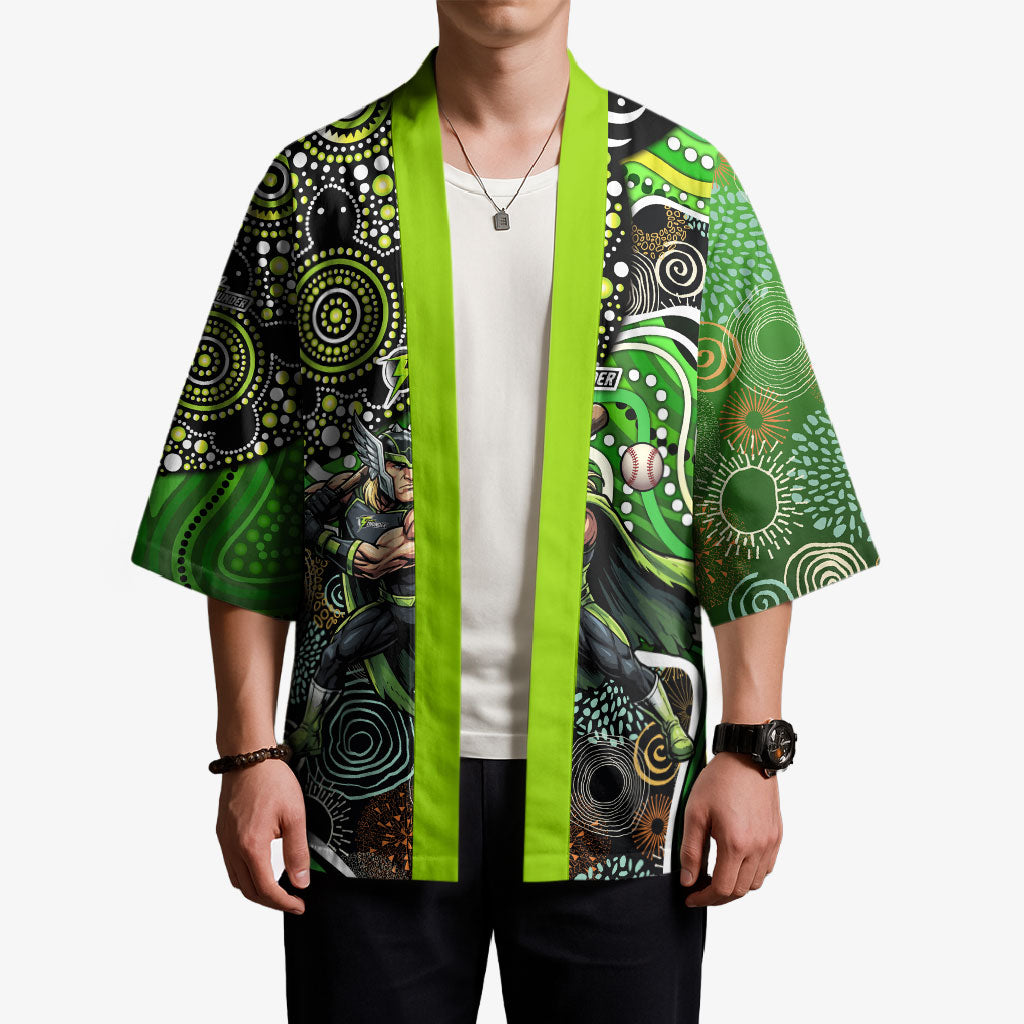 Sydney Thunder Kimono Indigenous Dot Art Superhero Batter Tribal Pattern