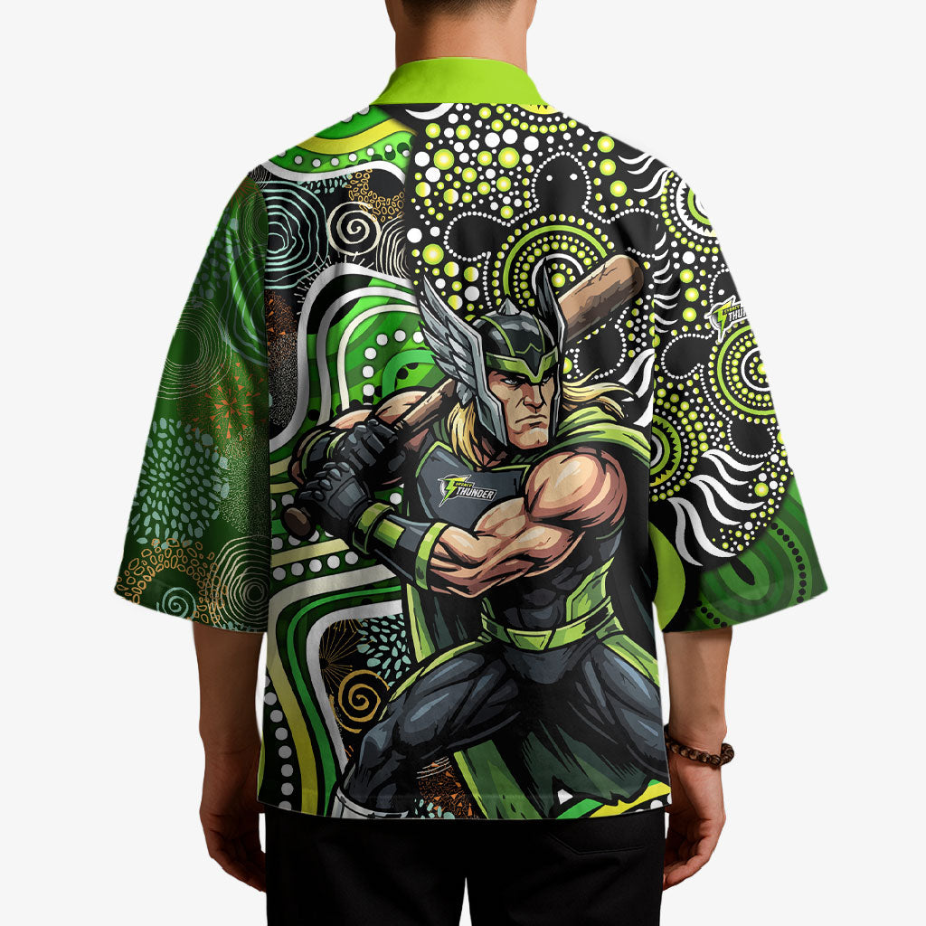 Sydney Thunder Kimono Indigenous Dot Art Superhero Batter Tribal Pattern