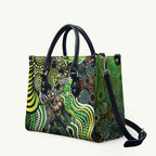 Sydney Thunder Leather Bag Indigenous Dot Art Superhero Batter Tribal Pattern