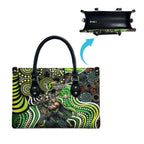 Sydney Thunder Leather Bag Indigenous Dot Art Superhero Batter Tribal Pattern