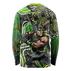 Sydney Thunder Long Sleeve Shirt Indigenous Dot Art Superhero Batter Tribal Pattern