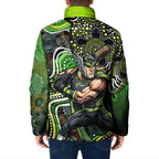 Sydney Thunder Padded Jacket Indigenous Dot Art Superhero Batter Tribal Pattern