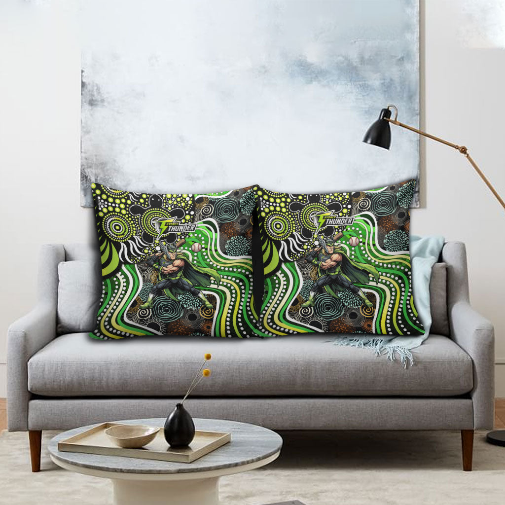 Sydney Thunder Pillow Cover Indigenous Dot Art Superhero Batter Tribal Pattern