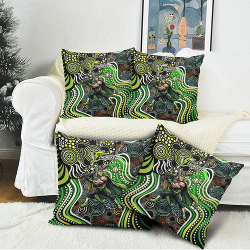 Sydney Thunder Pillow Cover Indigenous Dot Art Superhero Batter Tribal Pattern