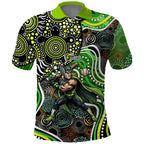 Sydney Thunder Polo Shirt Indigenous Dot Art Superhero Batter Tribal Pattern