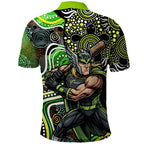 Sydney Thunder Polo Shirt Indigenous Dot Art Superhero Batter Tribal Pattern