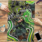 Sydney Thunder Puzzle Indigenous Dot Art Superhero Batter Tribal Pattern