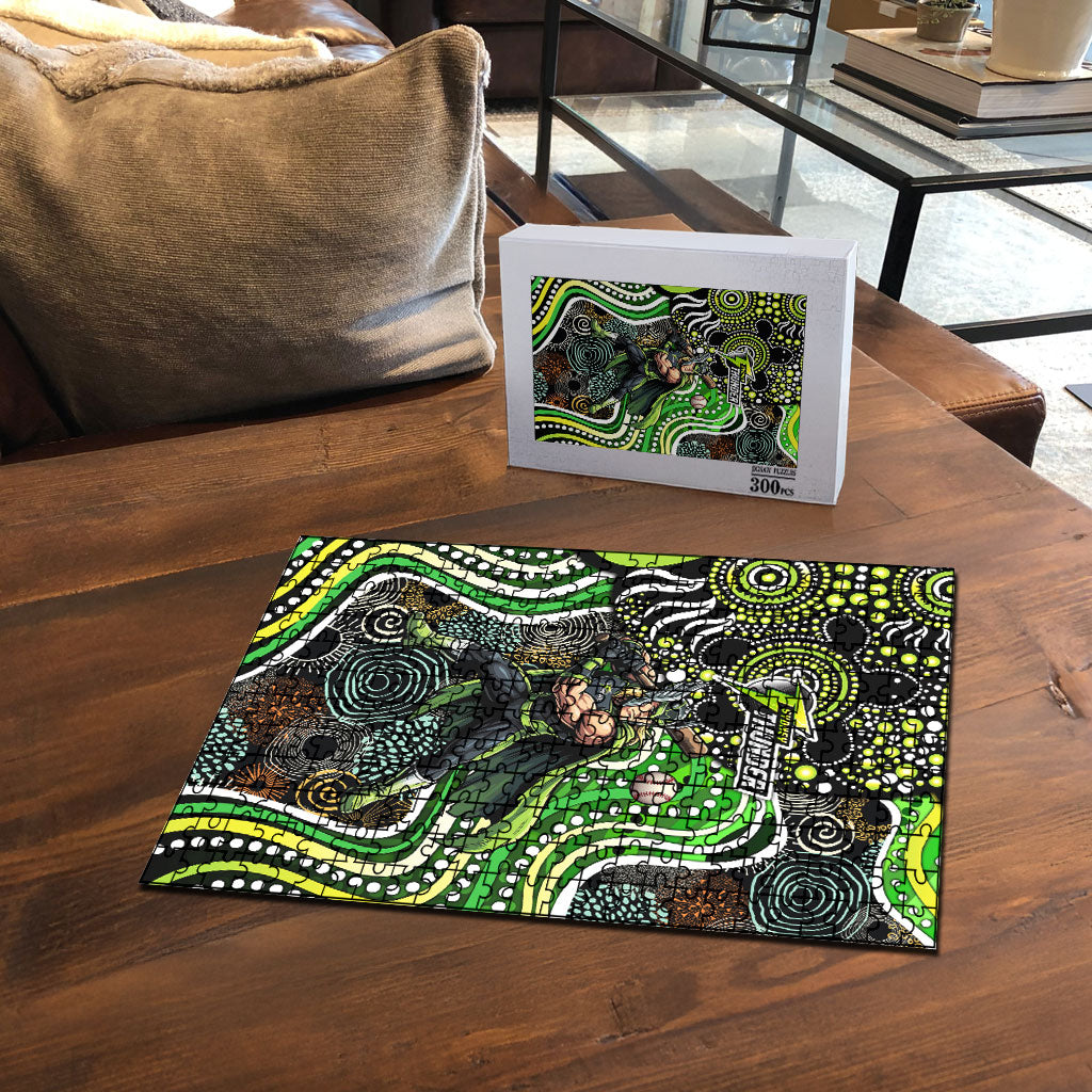 Sydney Thunder Puzzle Indigenous Dot Art Superhero Batter Tribal Pattern