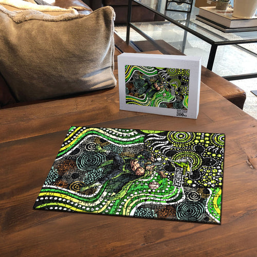 Sydney Thunder Puzzle Indigenous Dot Art Superhero Batter Tribal Pattern