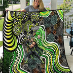 Sydney Thunder Quilt Indigenous Dot Art Superhero Batter Tribal Pattern