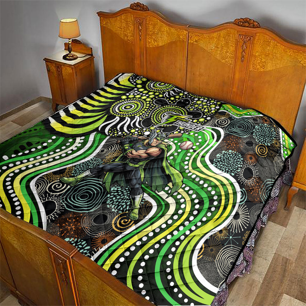 Sydney Thunder Quilt Indigenous Dot Art Superhero Batter Tribal Pattern