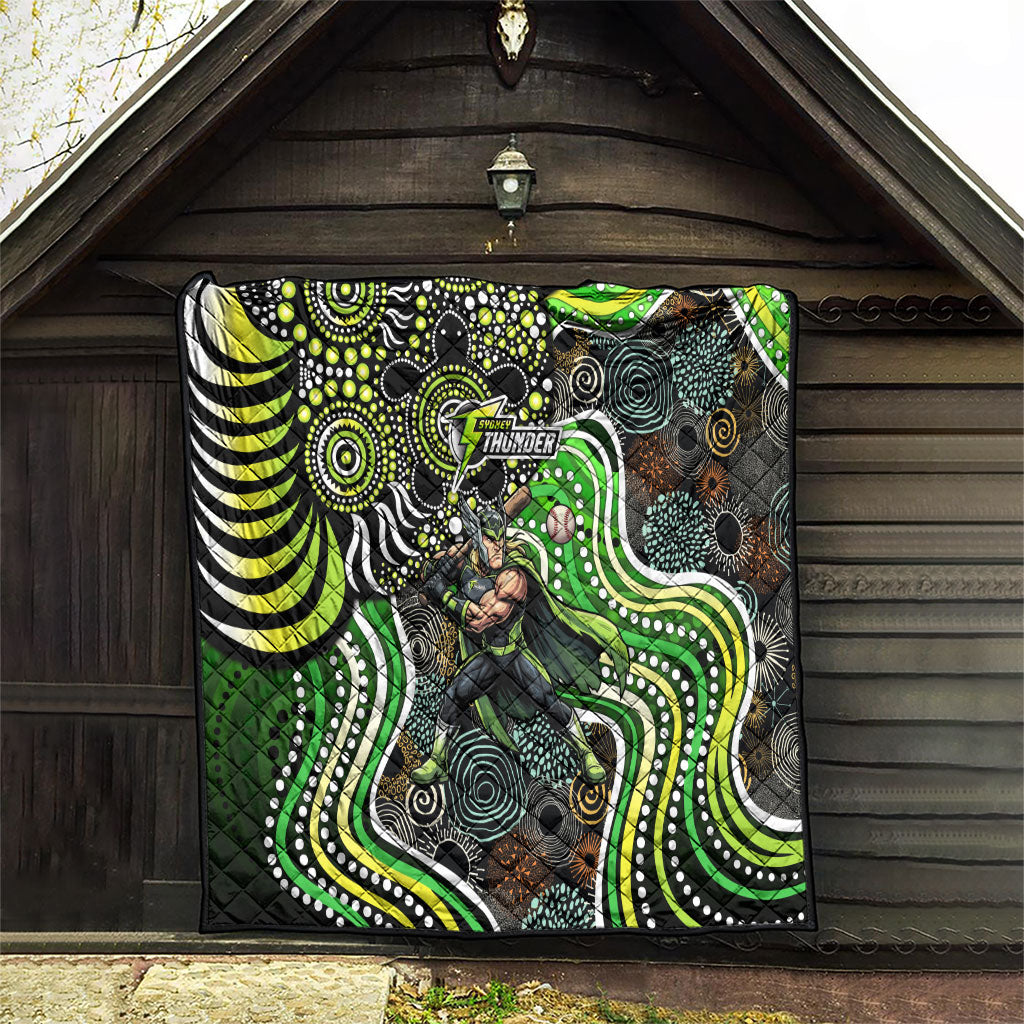 Sydney Thunder Quilt Indigenous Dot Art Superhero Batter Tribal Pattern
