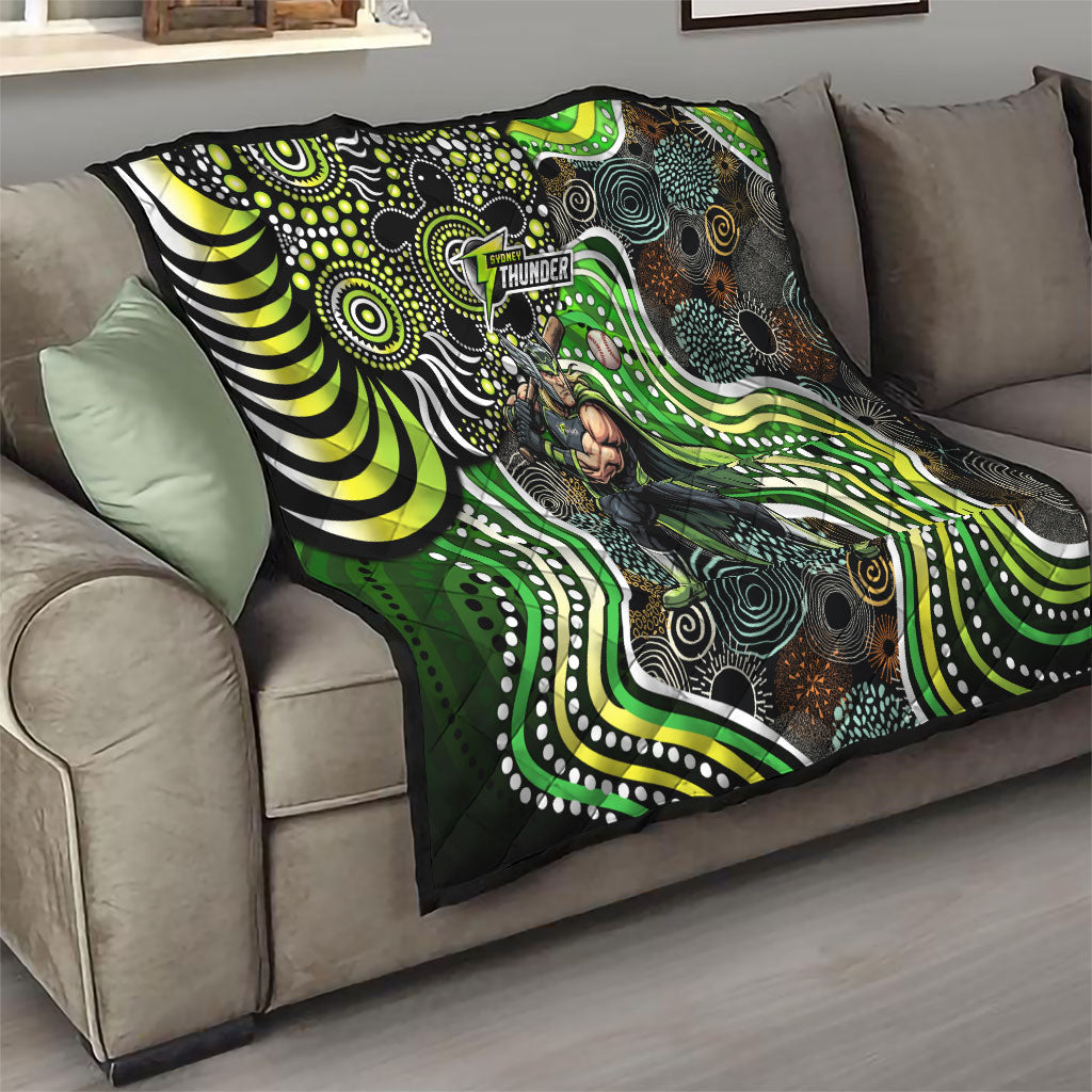 Sydney Thunder Quilt Indigenous Dot Art Superhero Batter Tribal Pattern