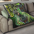 Sydney Thunder Quilt Indigenous Dot Art Superhero Batter Tribal Pattern