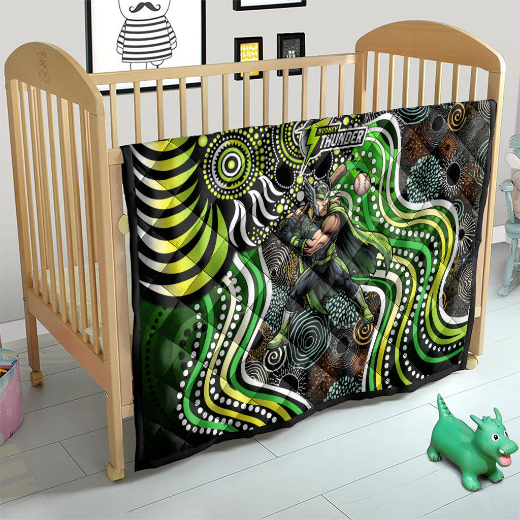 Sydney Thunder Quilt Indigenous Dot Art Superhero Batter Tribal Pattern