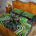 Sydney Thunder Quilt Bed Set Indigenous Dot Art Superhero Batter Tribal Pattern