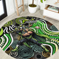 Sydney Thunder Round Carpet Indigenous Dot Art Superhero Batter Tribal Pattern