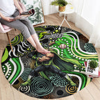 Sydney Thunder Round Carpet Indigenous Dot Art Superhero Batter Tribal Pattern