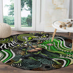 Sydney Thunder Round Carpet Indigenous Dot Art Superhero Batter Tribal Pattern