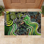 Sydney Thunder Rubber Doormat Indigenous Dot Art Superhero Batter Tribal Pattern