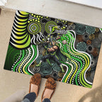Sydney Thunder Rubber Doormat Indigenous Dot Art Superhero Batter Tribal Pattern
