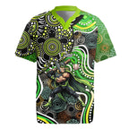 Sydney Thunder Rugby Jersey Indigenous Dot Art Superhero Batter Tribal Pattern