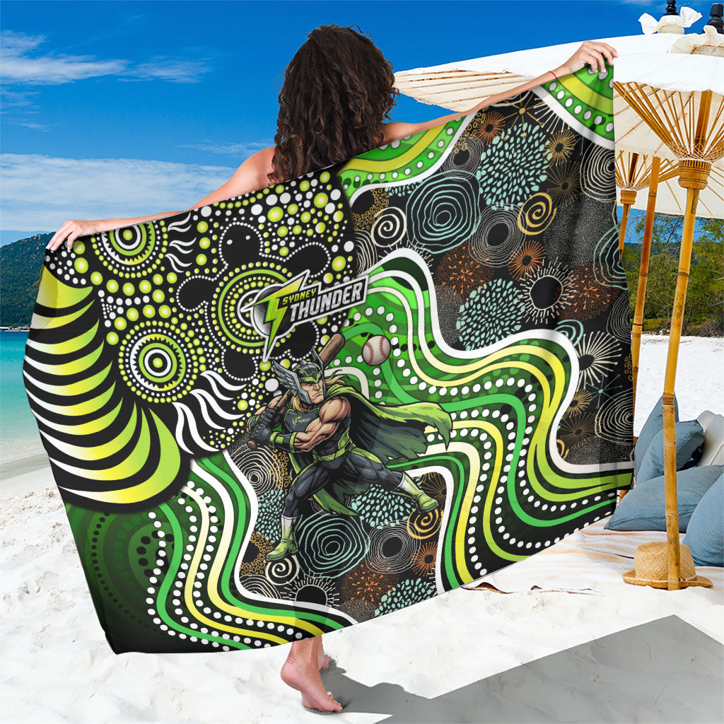 Sydney Thunder Sarong Indigenous Dot Art Superhero Batter Tribal Pattern