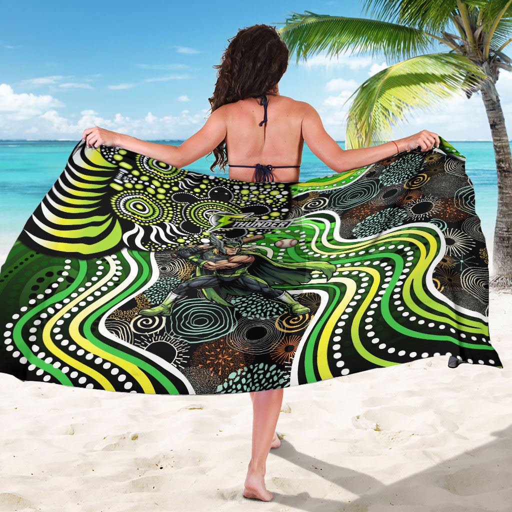 Sydney Thunder Sarong Indigenous Dot Art Superhero Batter Tribal Pattern