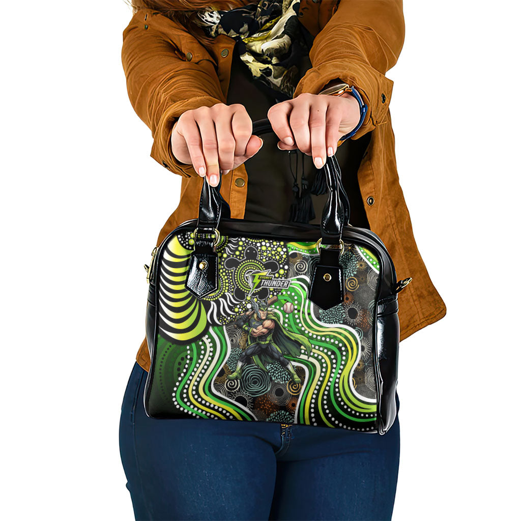 Sydney Thunder Shoulder Handbag Indigenous Dot Art Superhero Batter Tribal Pattern