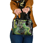 Sydney Thunder Shoulder Handbag Indigenous Dot Art Superhero Batter Tribal Pattern