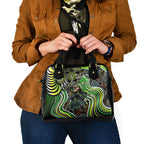 Sydney Thunder Shoulder Handbag Indigenous Dot Art Superhero Batter Tribal Pattern