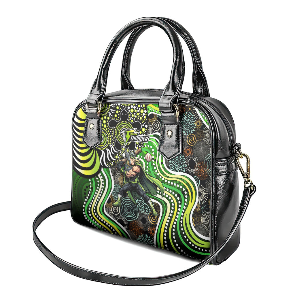 Sydney Thunder Shoulder Handbag Indigenous Dot Art Superhero Batter Tribal Pattern